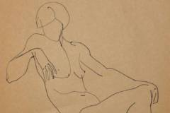 Оголена натура (начерк). 1960-і. Папір, фломастер.