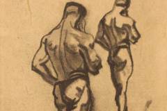 Оголена натура (начерк). 1960-і. Папір, вугілля.