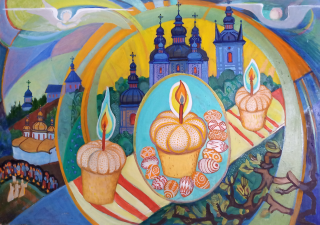 Великдень у Лаврі. 1999.