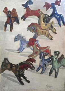 Керамічні коники-олені. 1960-80-і.